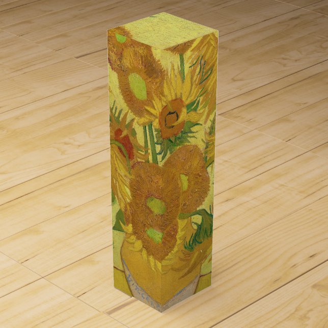 Sunflowers by Van Gogh Wine Gift Box (Front)