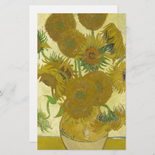 Sunflowers By Vincent Van Gogh (Front/Back)