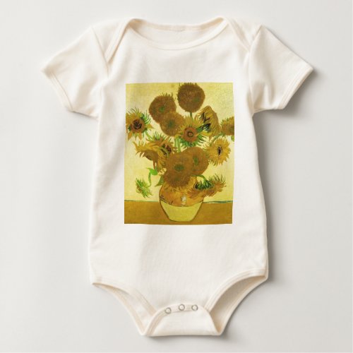 Sunflowers By Vincent Van Gogh Baby Bodysuit