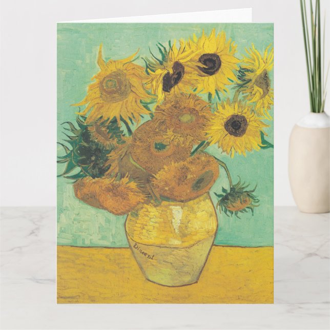 Sunflowers by Vincent Van Gogh  Card (Front)