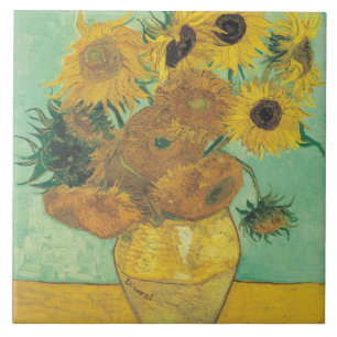 Sunflowers by Vincent Van Gogh Ceramic Tile