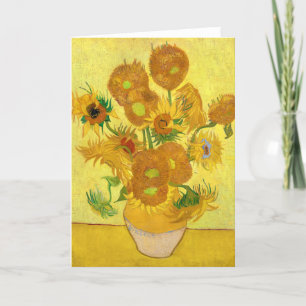 Sunflowers by Vincent van Gogh Letterpress Thank You Card