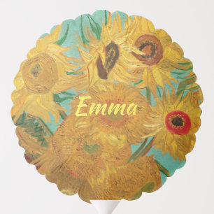Sunflowers by Vincent Van Gogh (personalized name) Balloon