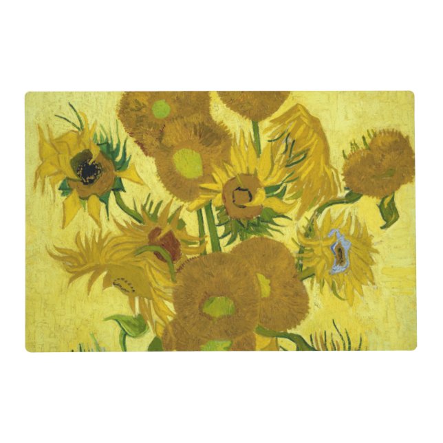 Sunflowers by Vincent Van Gogh Placemat (Front)