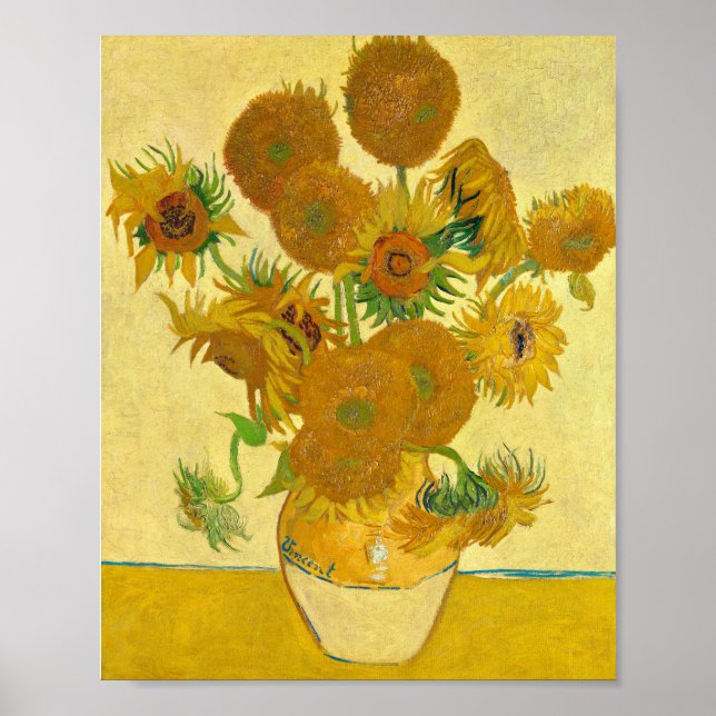 Sunflowers by Vincent Van Gogh Poster (Front)