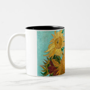 Sunflowers by Vincent van Gogh Two-Tone Coffee Mug