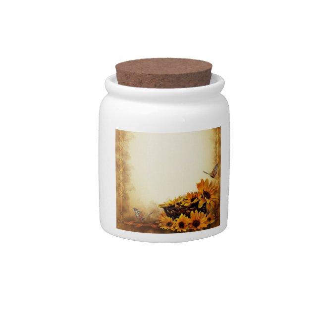Sunflowers Candy Jar (Front)