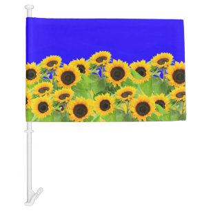 Sunflowers Car Flag Ukraine Flagt Colors
