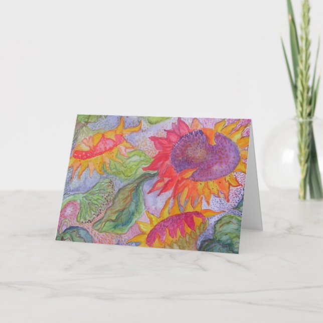 "Sunflowers" Card (Front)
