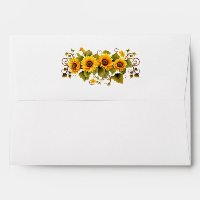 Sunflowers Card Envelope (Back (Top Flap))