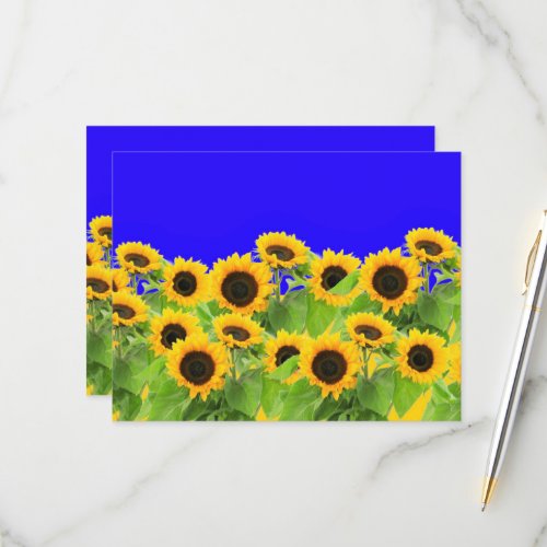 Sunflowers Card Ukraine Flag Colors _ Freedom