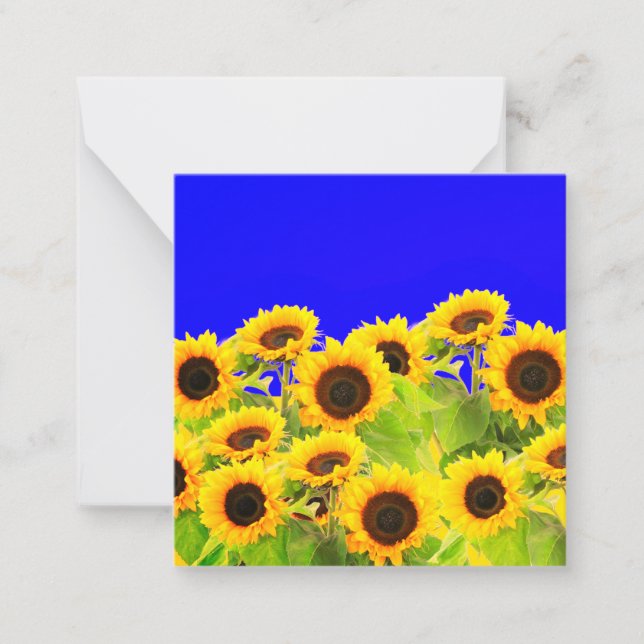 Sunflowers Card Ukraine Flag Colors - Freedom (Front)