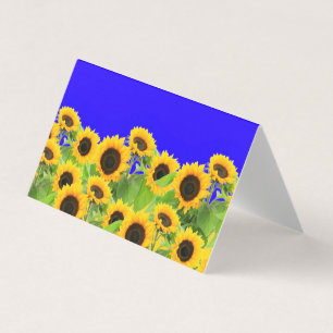 Sunflowers Card Ukraine Flag Colors Freedom
