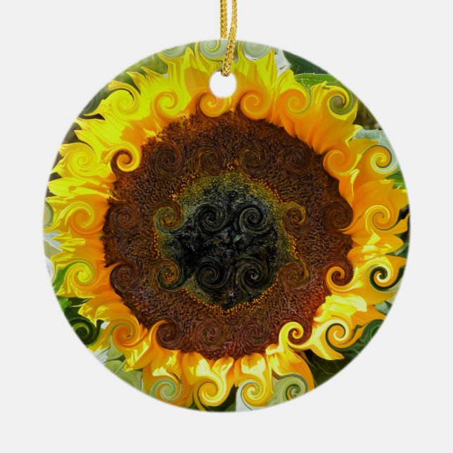 SUNFLOWERS CERAMIC ORNAMENT (Front)