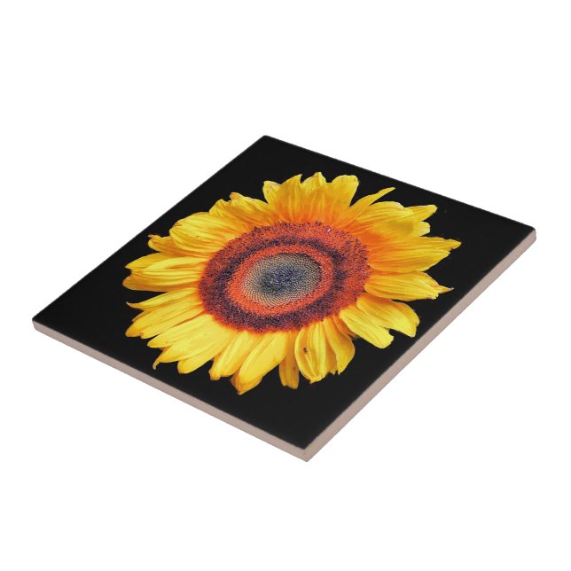 SUNFLOWERS CERAMIC TILE (Side)