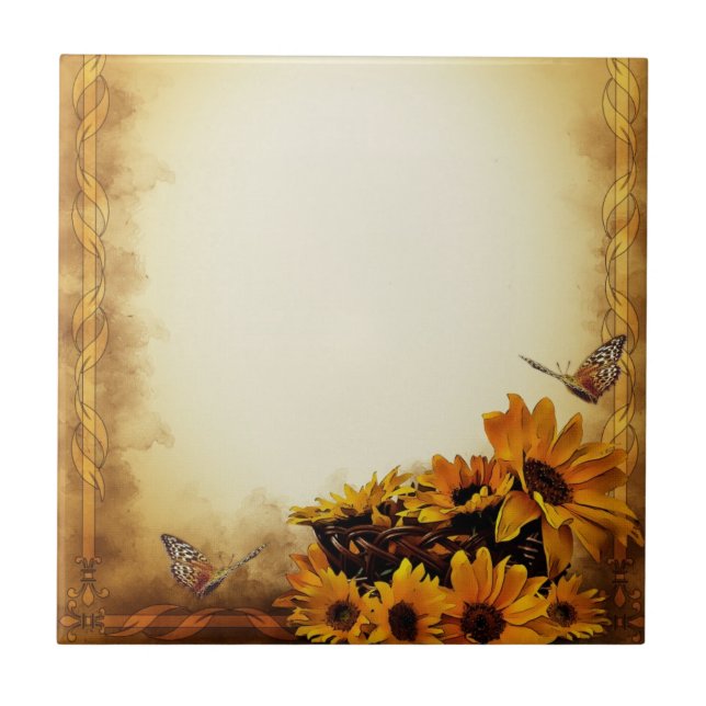 Sunflowers Ceramic Tile (Front)