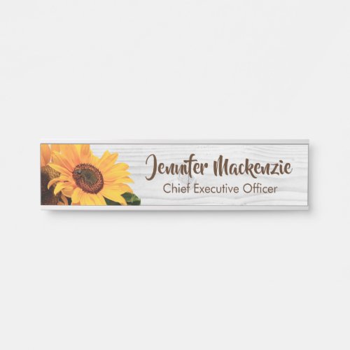 Sunflowers Cheerful Hanging Door Sign Name Plate