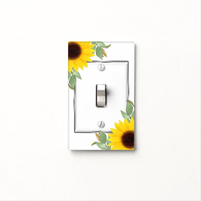 Sunflowers Chic Rustic Elegant Country Chic Cute Light Switch Cover (In Situ)