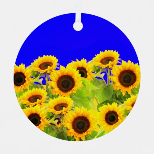 Sunflowers Christmas Ornament Ukraine Flag Colors