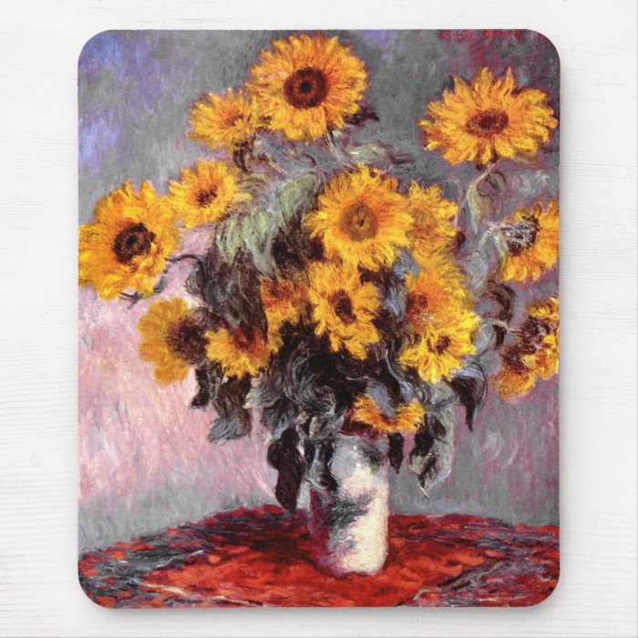 Sunflowers, Claude Monet Mouse Pad