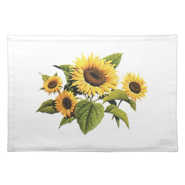 Sunflowers Cloth Placemat (Front)
