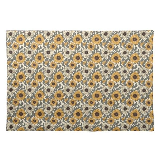 Sunflowers Cloth Placemat (Front)