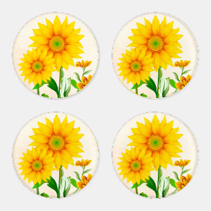 Sunflowers Coaster Set