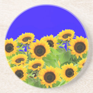 Sunflowers Coaster Ukrainian Flag Colors