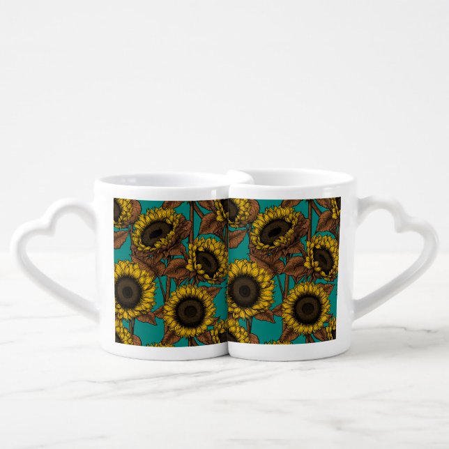 Sunflowers Coffee Mug Set (Front Nesting)