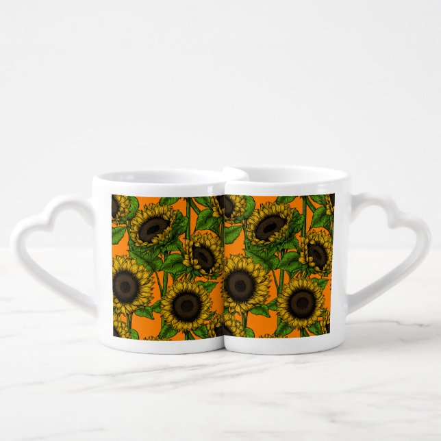 Sunflowers Coffee Mug Set (Front Nesting)