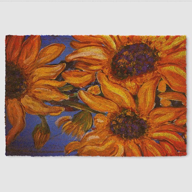 Sunflowers Coir Mat (Front)