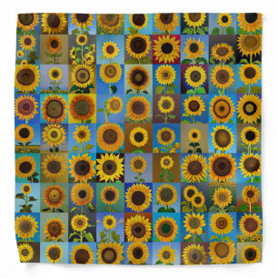 Sunflowers collage bandana