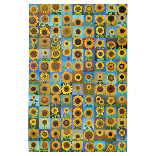 Sunflowers collage metal print (Front)