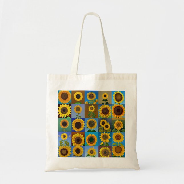 Sunflowers collage tote bag (Front)