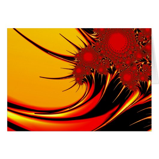 Sunflowers Colorful Abstract Fractal Art Cards (Front Horizontal)