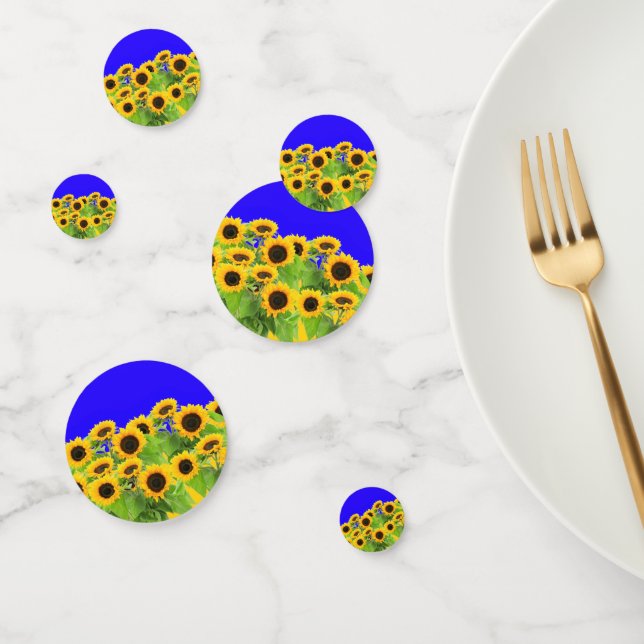 Sunflowers Confetti Ukraine Flag Colors - Support (Group)