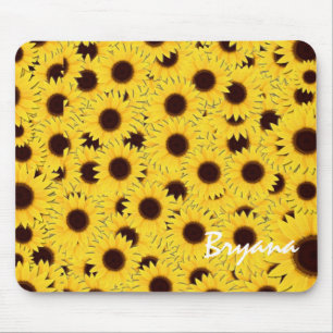 Sunflowers Country Floral Computer Mouse Pad