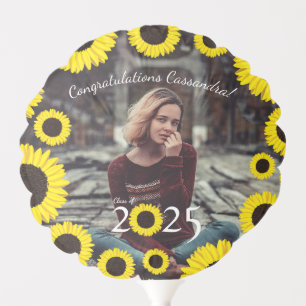 Sunflowers Country Graduation Party Balloon