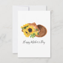 Sunflowers & Cowboy Hat Mother's Day Flat Card