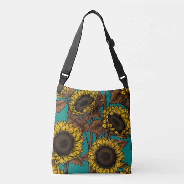 Sunflowers Crossbody Bag (Front)