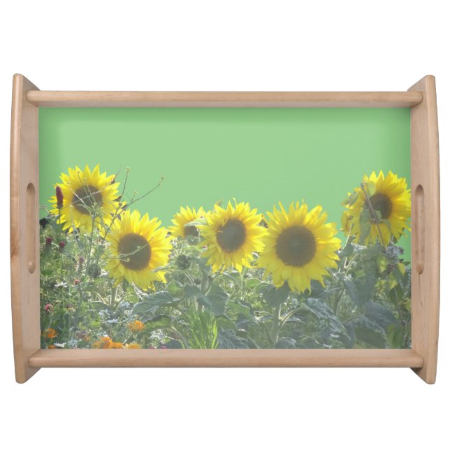 Sunflowers Cust. BC Green Serving Tray (Front)