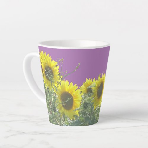 Sunflowers Cust BC Lilac Latte Mug