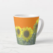 Sunflowers Cust. BC Orange Latte Mug (Right Angle)