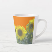Sunflowers Cust. BC Orange Latte Mug (Right)