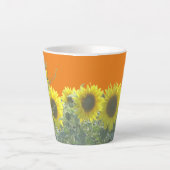 Sunflowers Cust. BC Orange Latte Mug (Front)