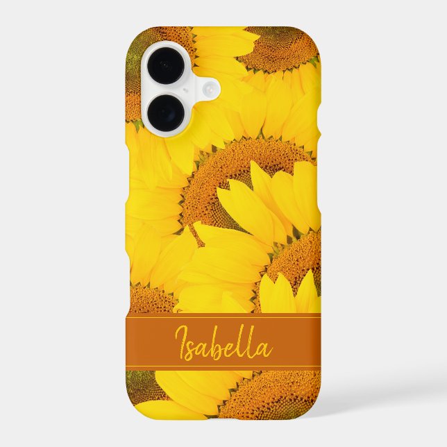 Sunflowers Custom Name Iphone Case (Back)