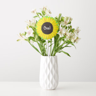 Sunflowers Cute 1st Birthday Mylar Balloon