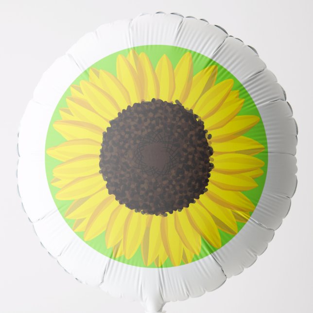 Sunflowers Cute 1st Birthday Mylar Balloon (Front)