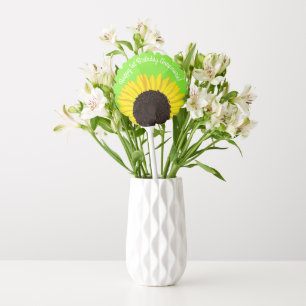 Sunflowers Cute 1st Birthday Mylar Balloon