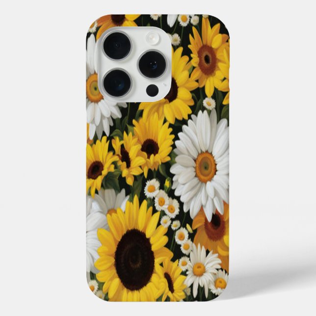 Sunflowers & Daisies #50 - iPhone 15 Pro Cases (Back)